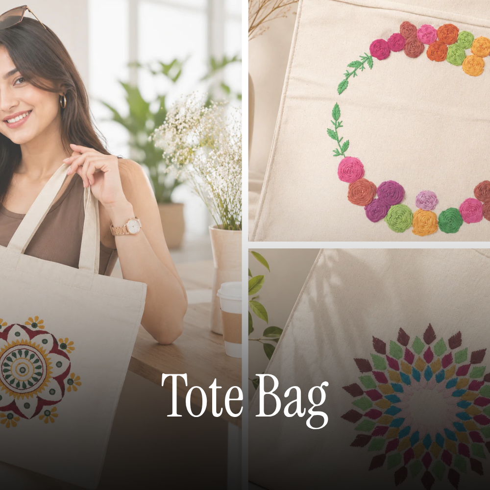 Tote Bag - Handmade and Embroidered