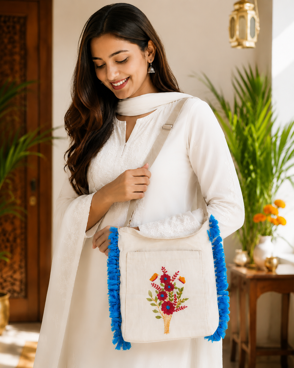 Handmade Embroidered Jhola Bag Ladies