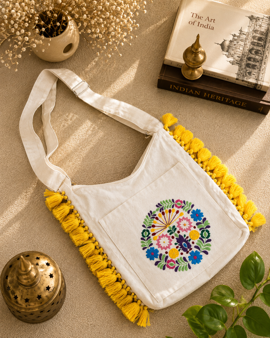 Cotton Travel Jhola Bag Women