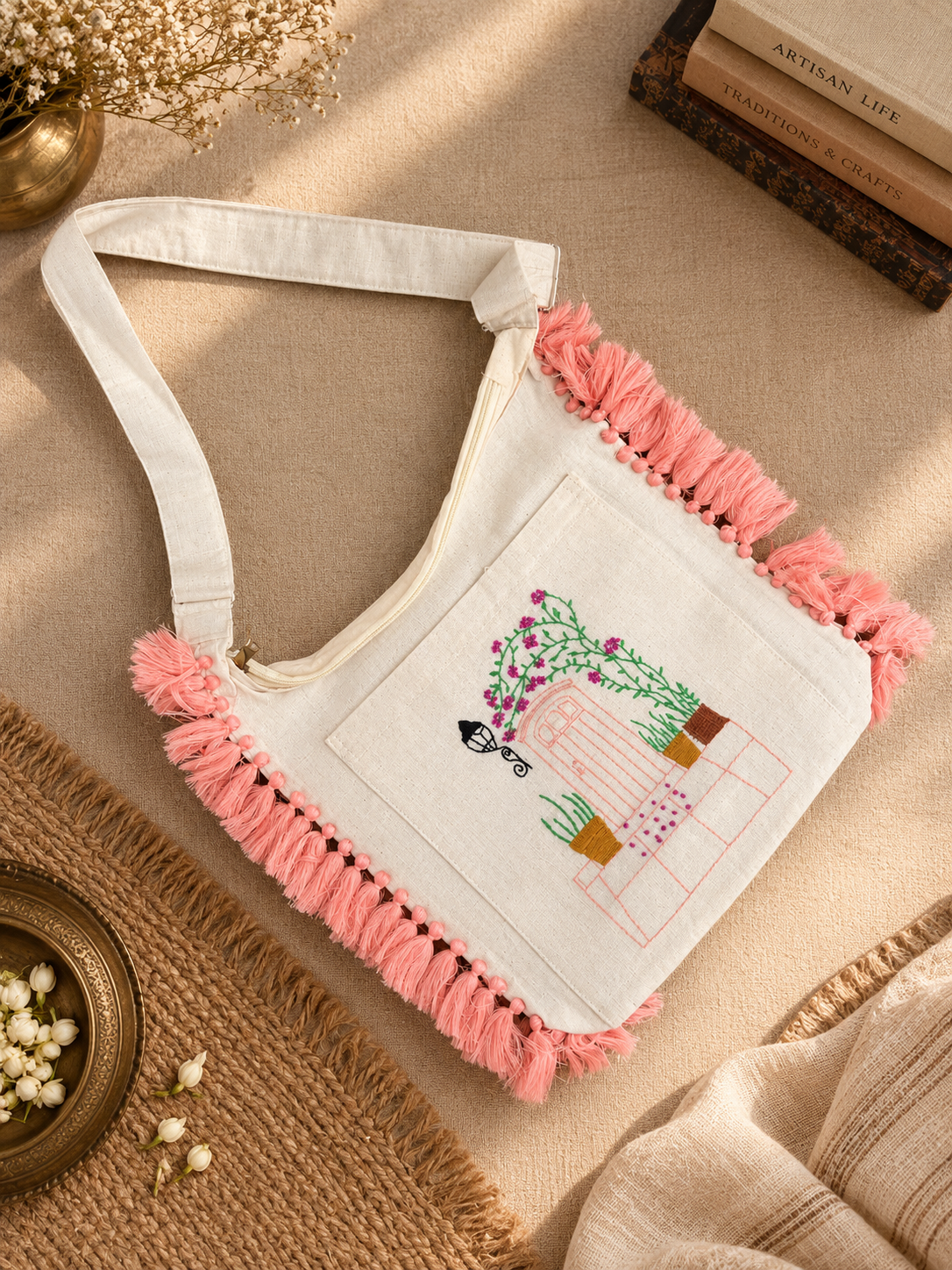 Handmade Embroidery Jhola Bag Corporate Gift Women