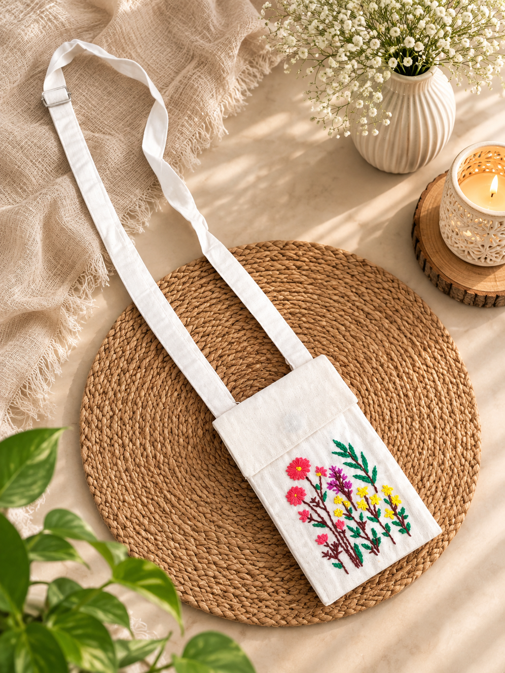 Traditional Embroidery Mobile Cover