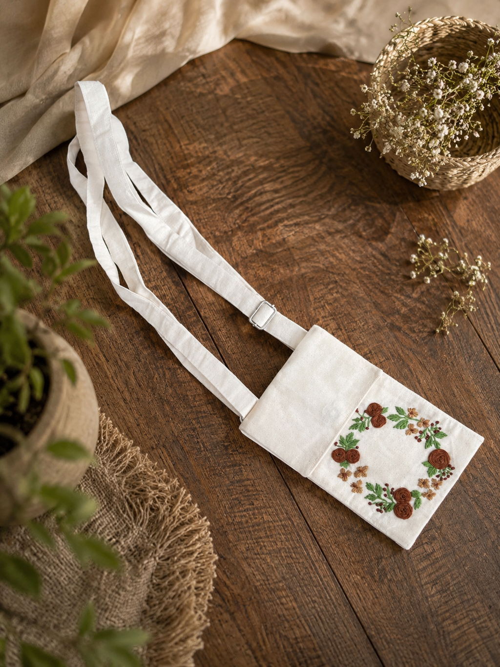 Embroidered Mobile Cover For Women