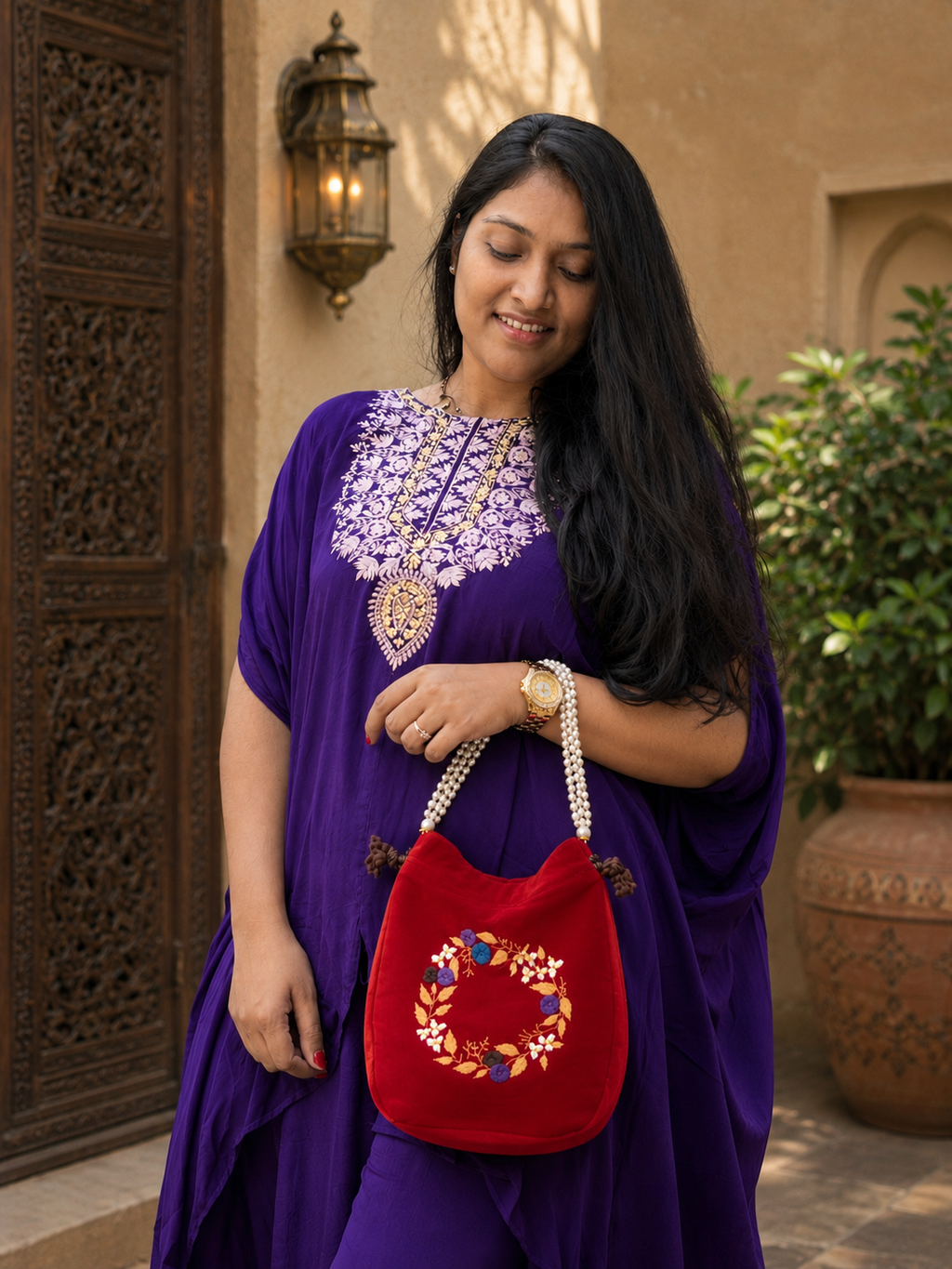 Indian Handcrafted Embroidered Batwa Potli Women