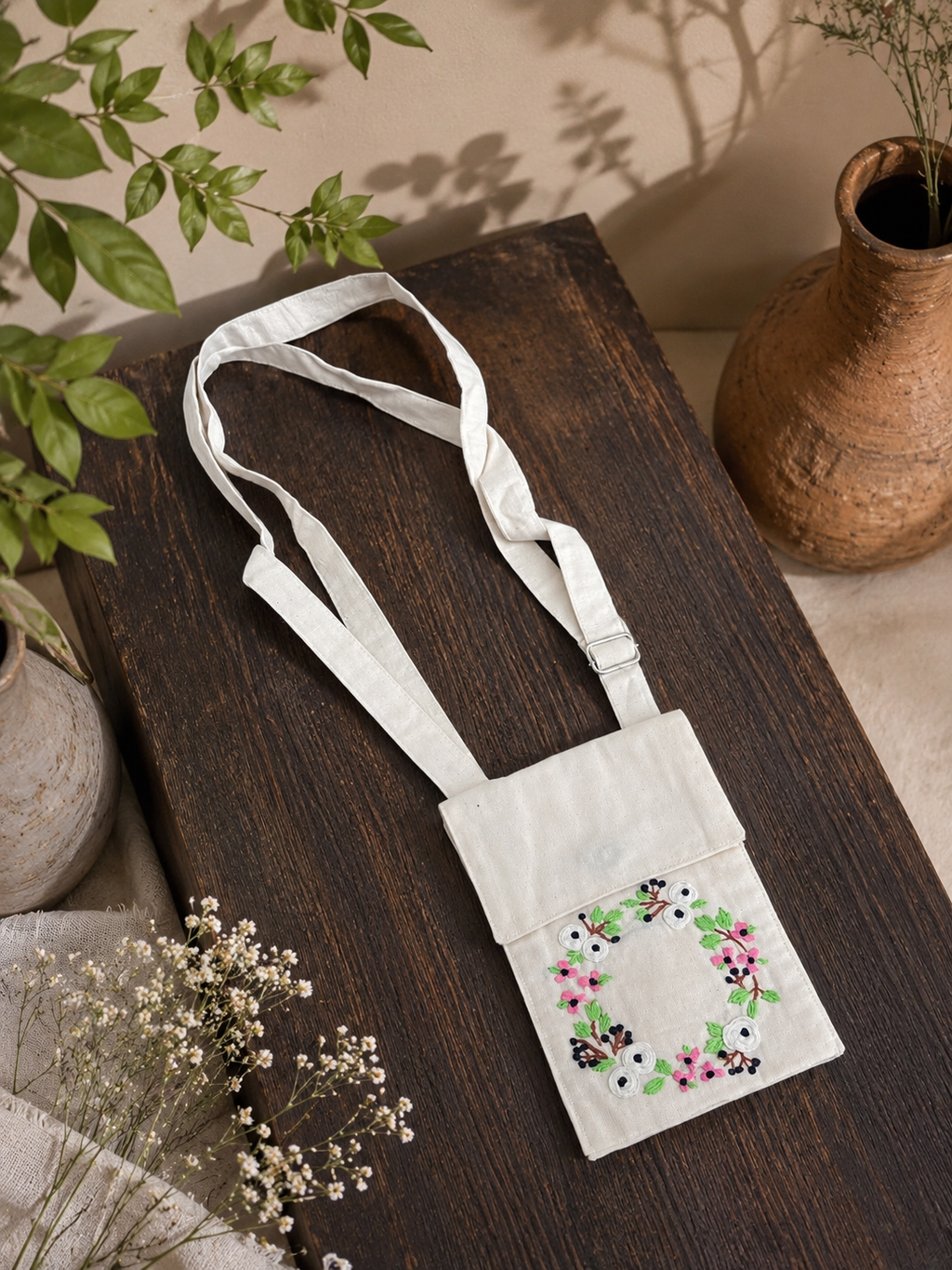 Embroidered Mobile Cover For Women