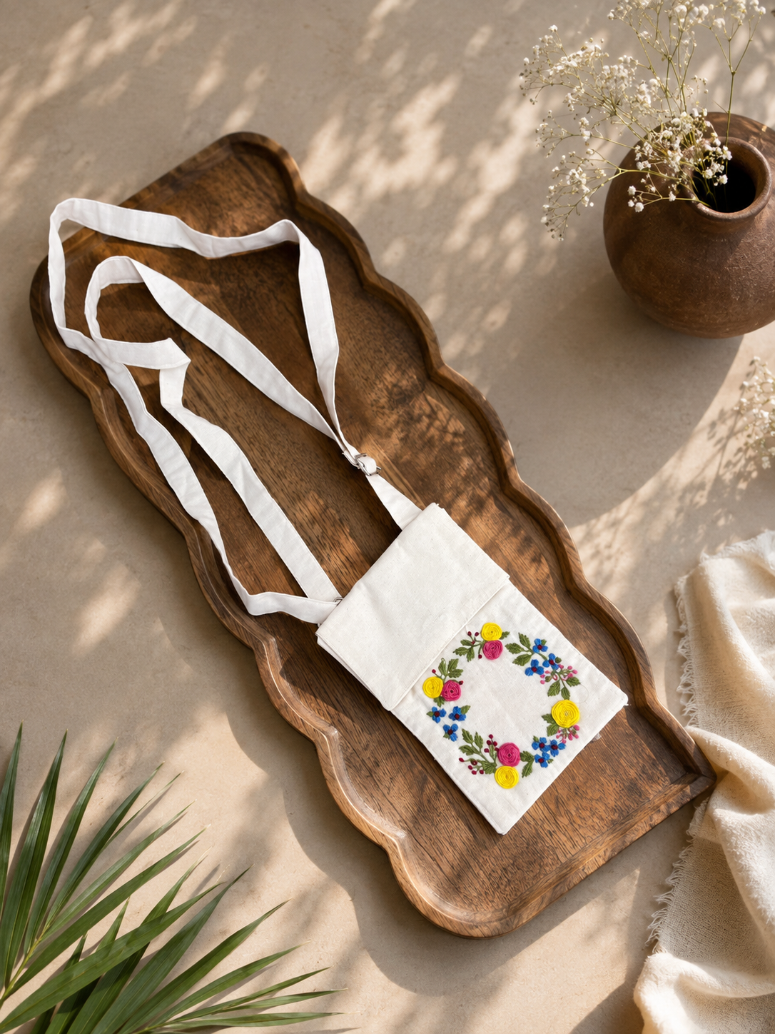 Embroidered Mobile Cover For Women