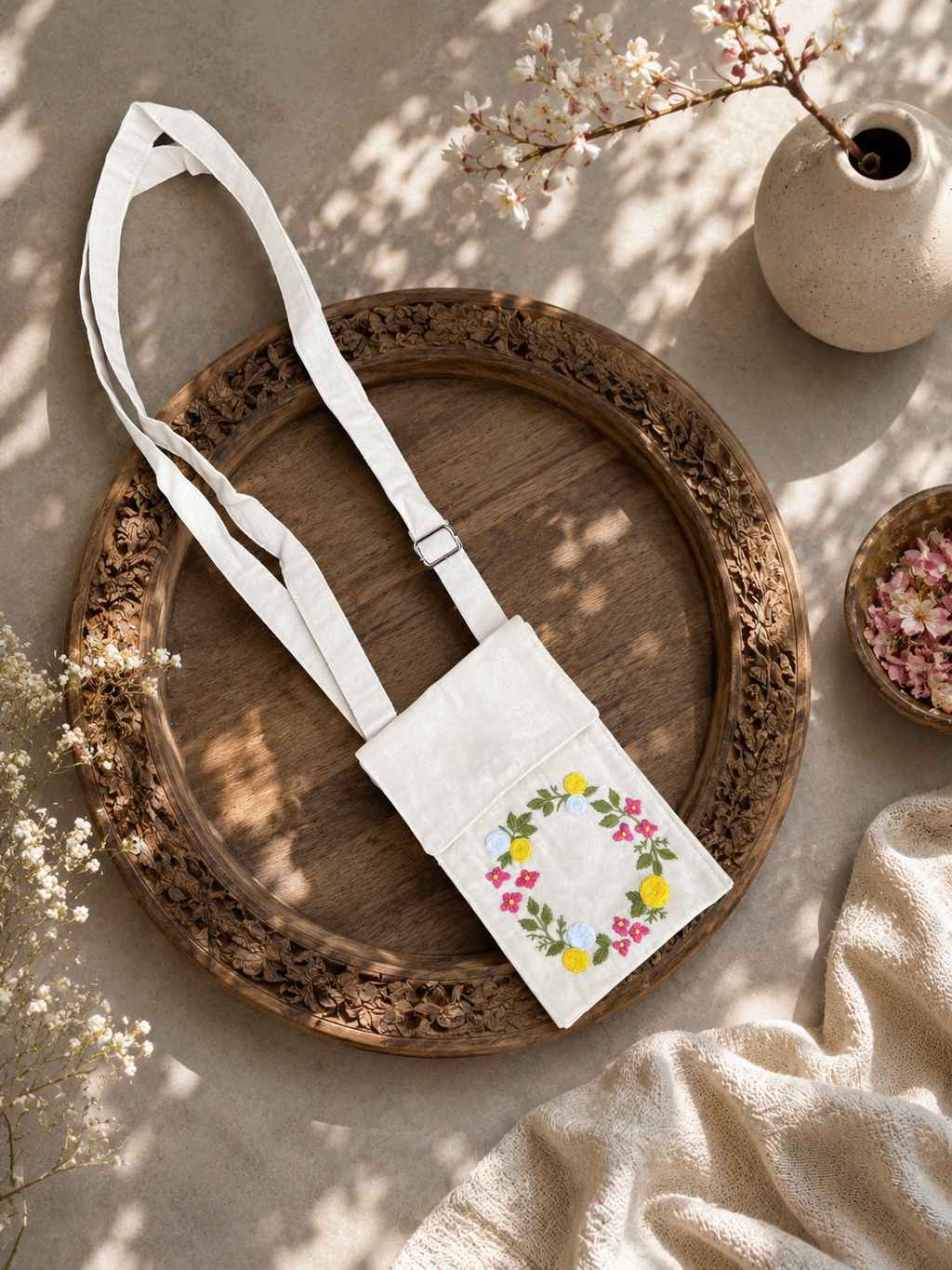 Embroidered Mobile Cover For Women