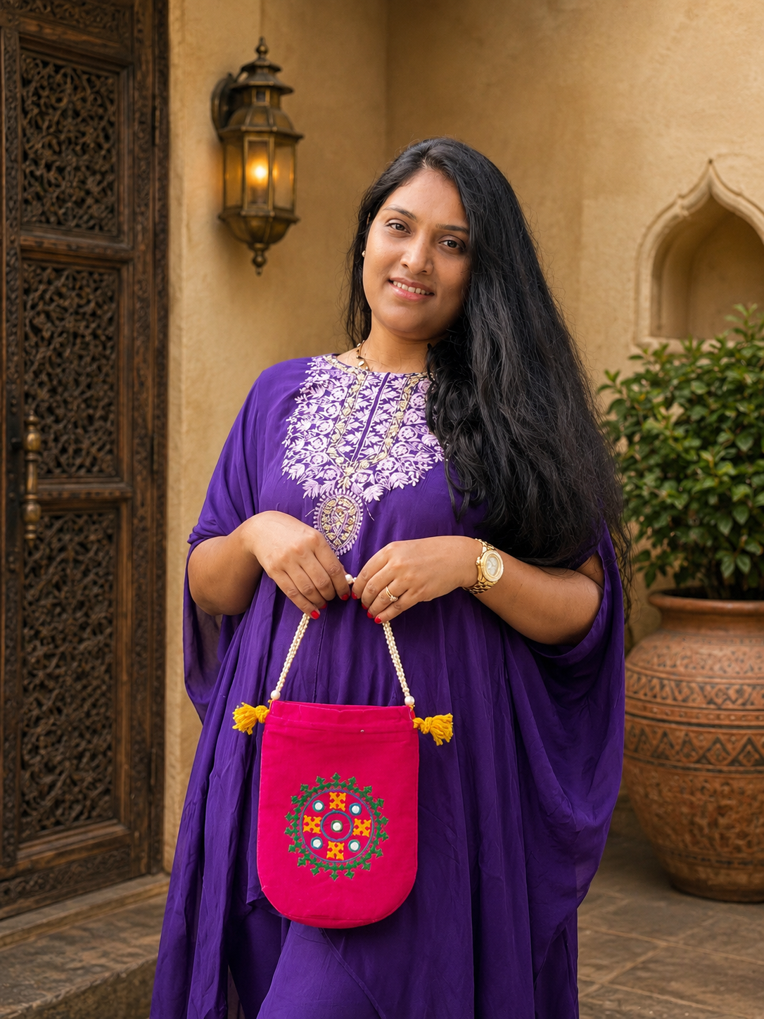 Bridal Embroidered Batwa Potli Bag