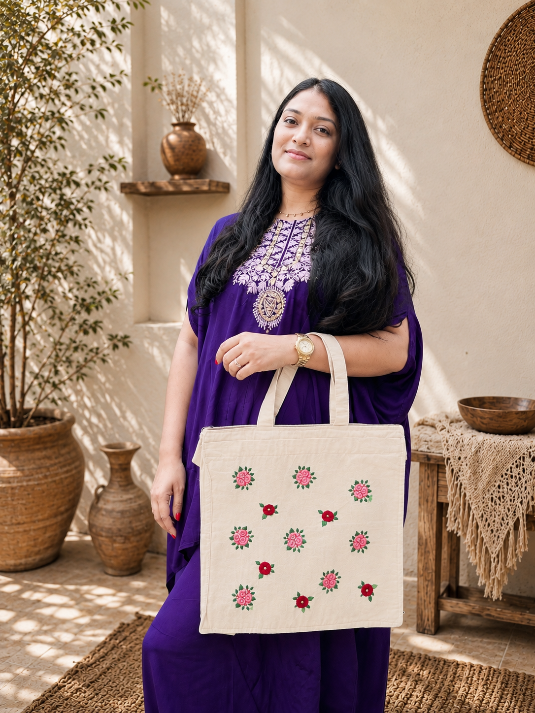 Cotton Jhola Tote Bag Ladies
