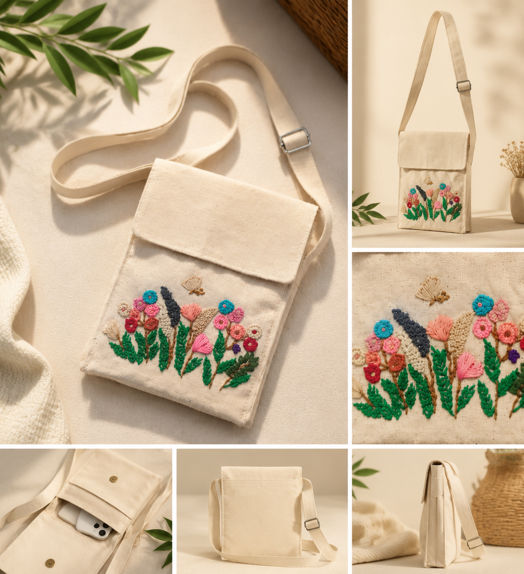 Traditional Handcrafted Embroidered Mobile Cover