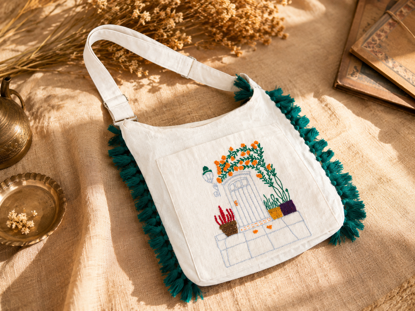 Handmade Embroidery Jhola Bag Corporate Gift Women