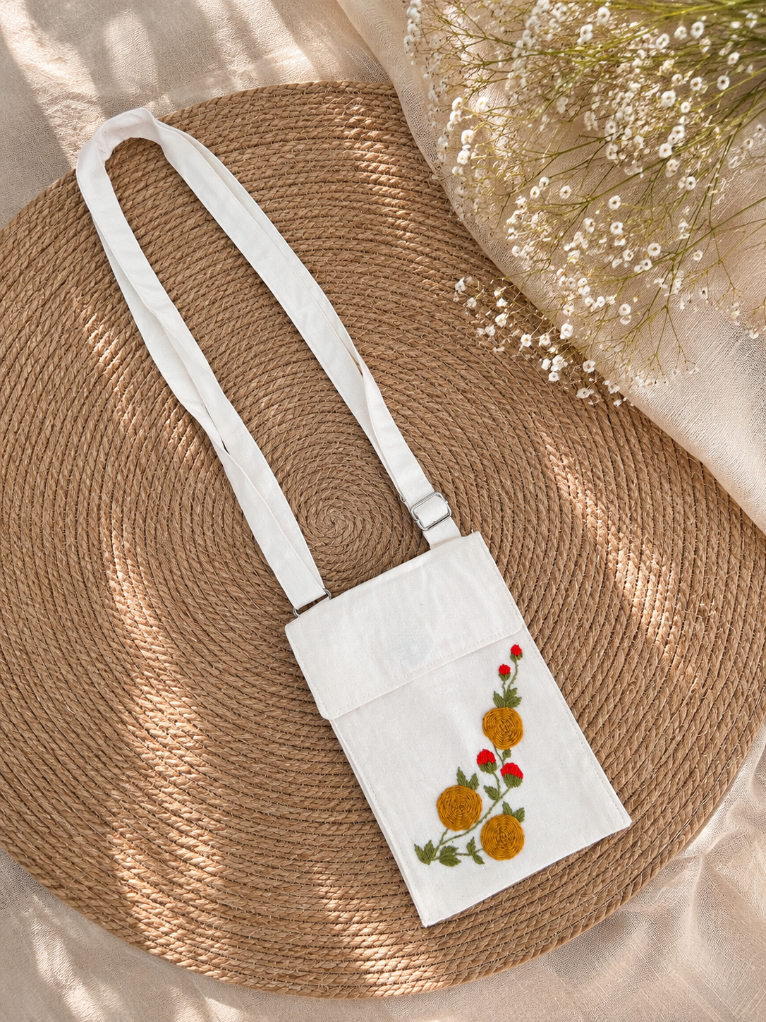 Handcrafted Royal Embroidery Mobile Cover