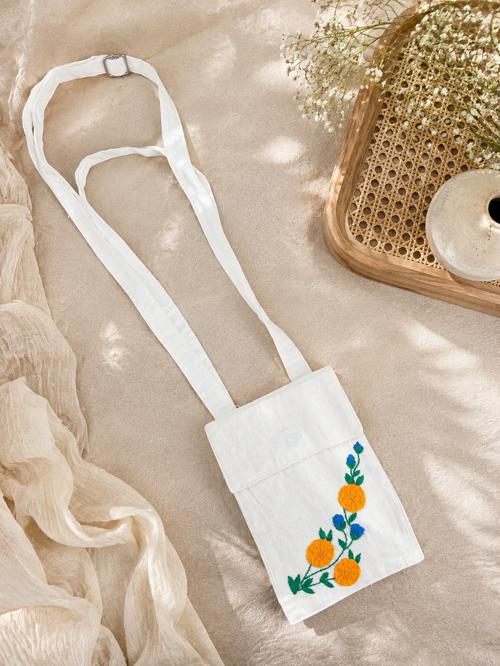 Handcrafted Royal Embroidery Mobile Cover