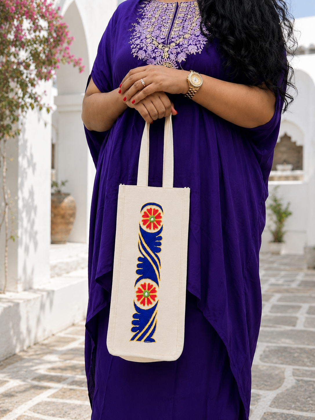 Handmade Ladies Cotton Bottle Bag