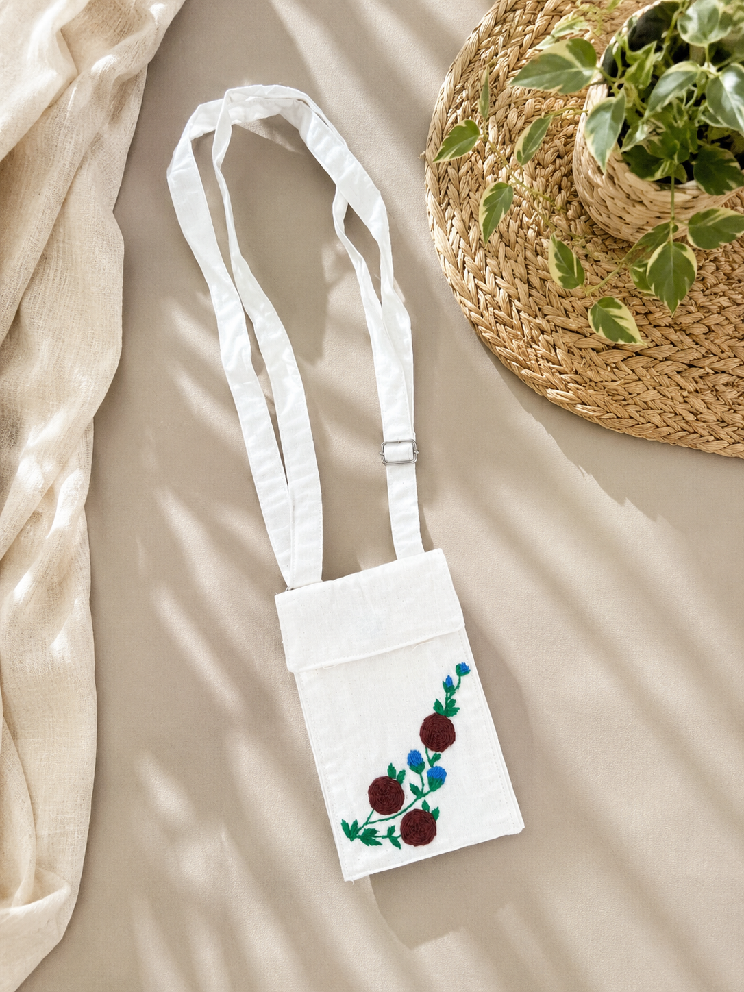 Handcrafted Royal Embroidery Mobile Cover
