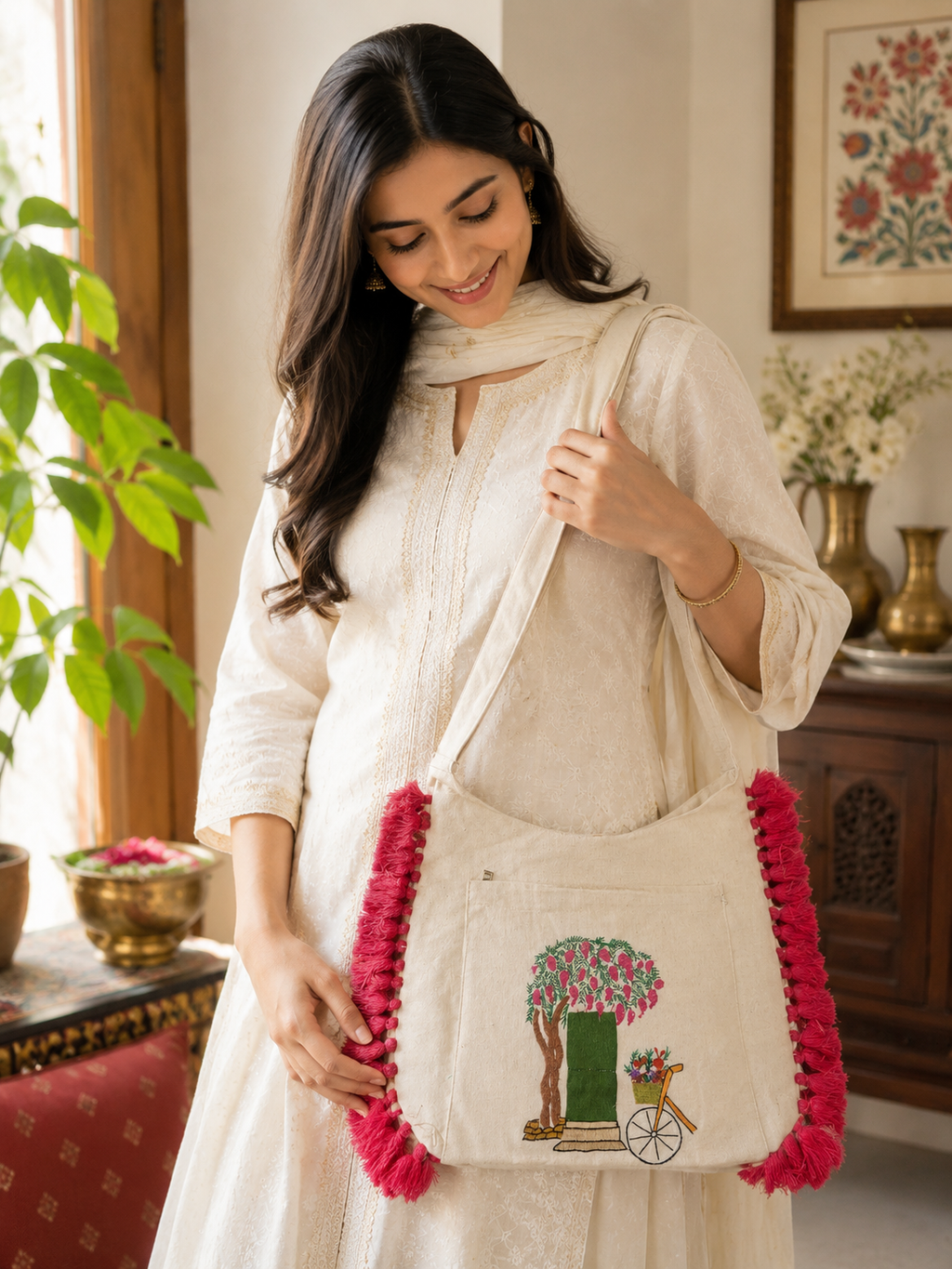 Cotton Jhola Bag Corporate Gift Women
