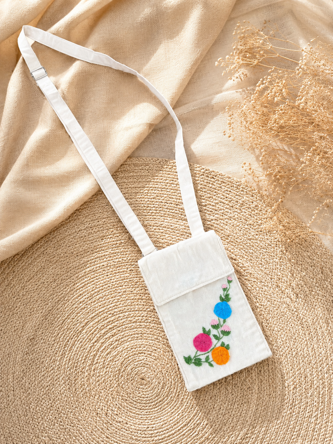 Handcrafted Royal Embroidery Mobile Cover