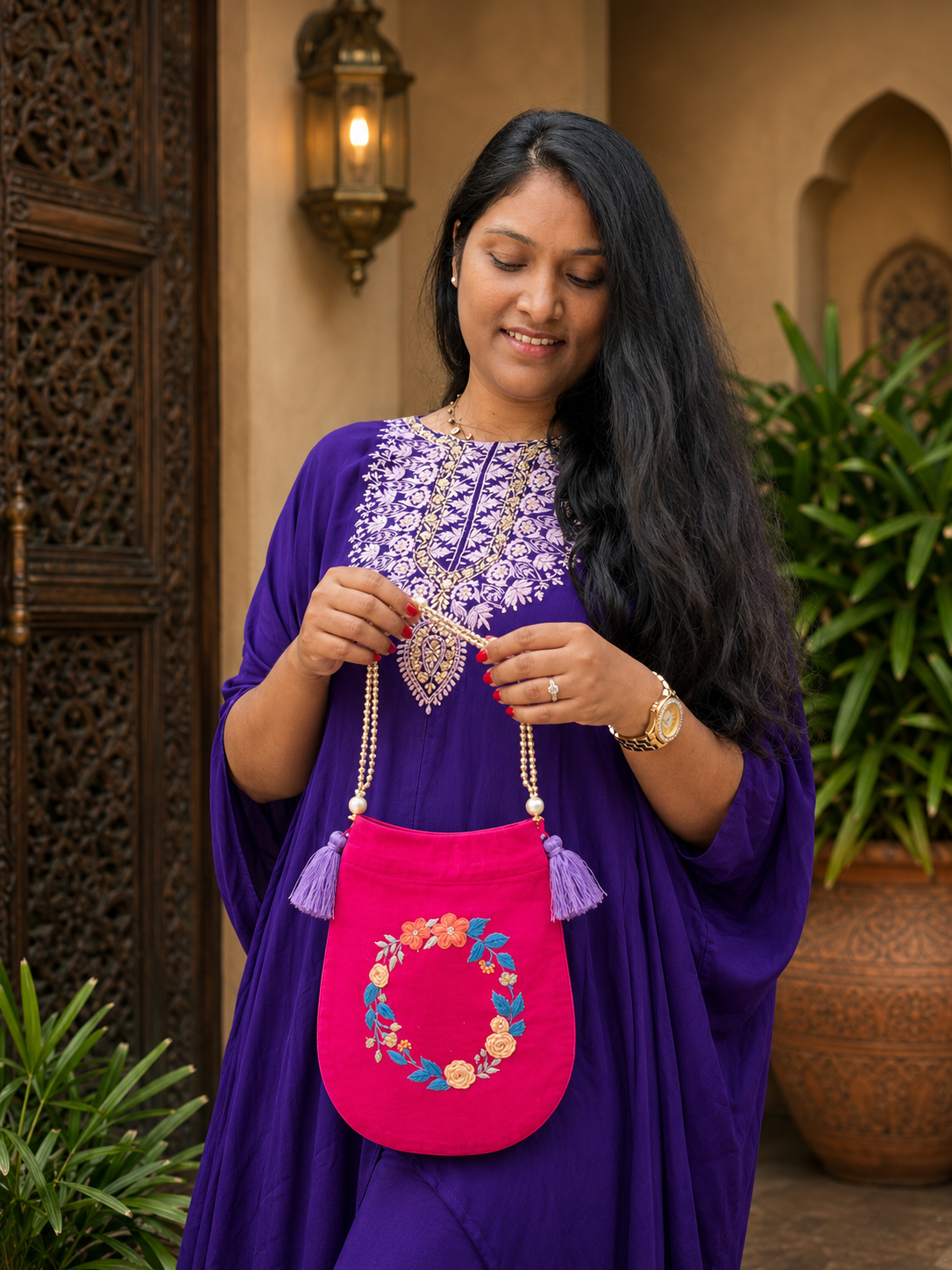 Indian Handcrafted Embroidered Batwa Potli Women