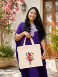 Premium Khadi-Based Cotton Embroidered Tote Bag