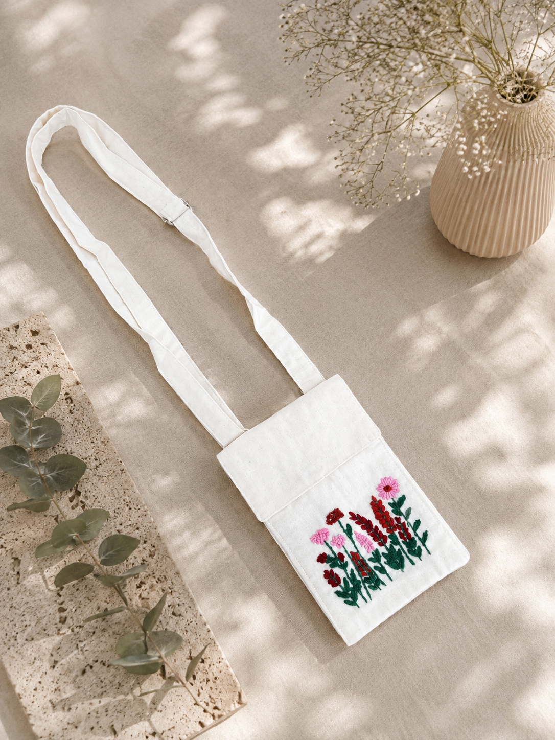 Embroidered Potli Style Mobile Pouch