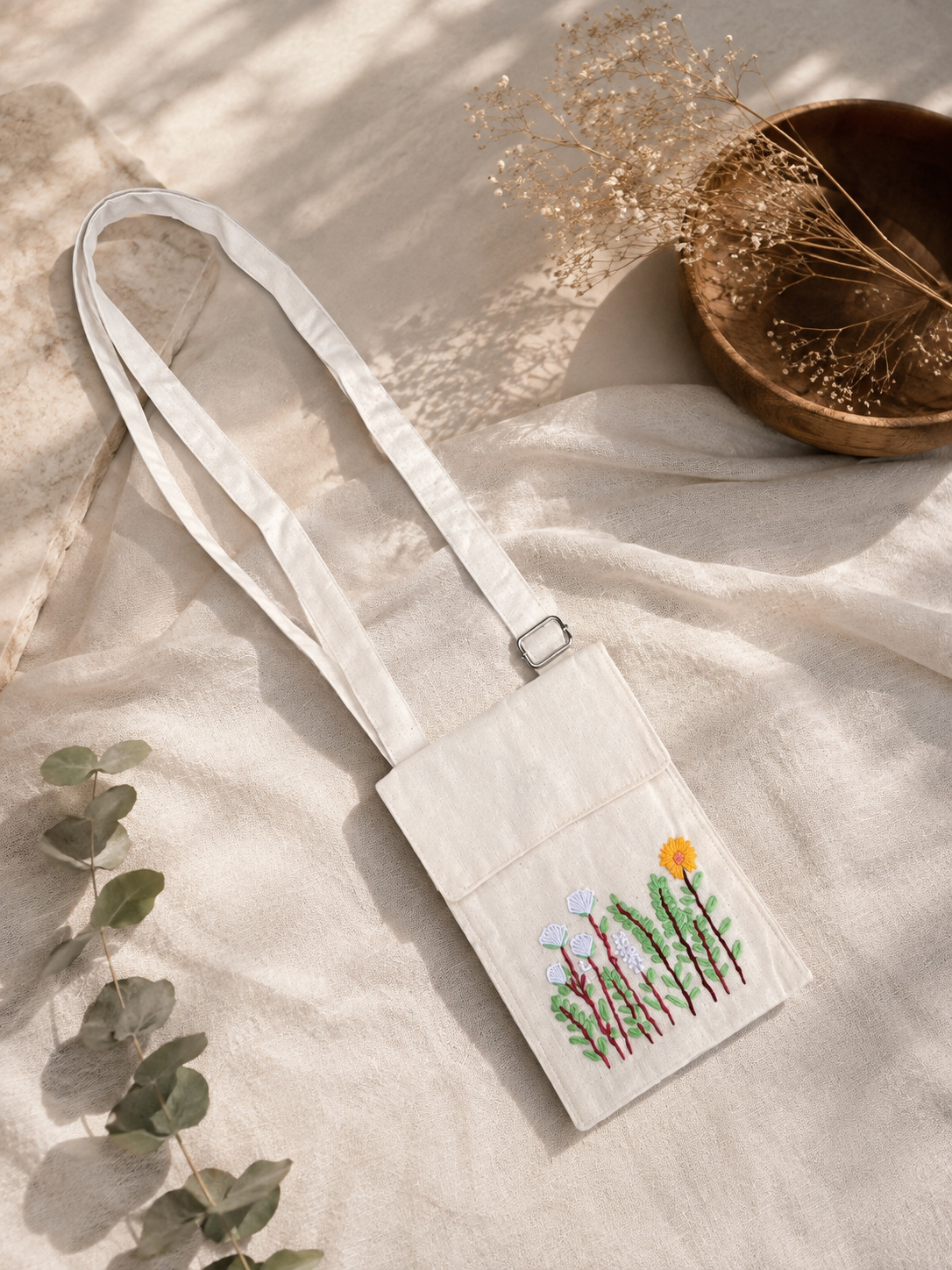 Embroidered Potli Style Mobile Pouch