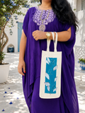 Simple Painted Cotton Bottle Bag