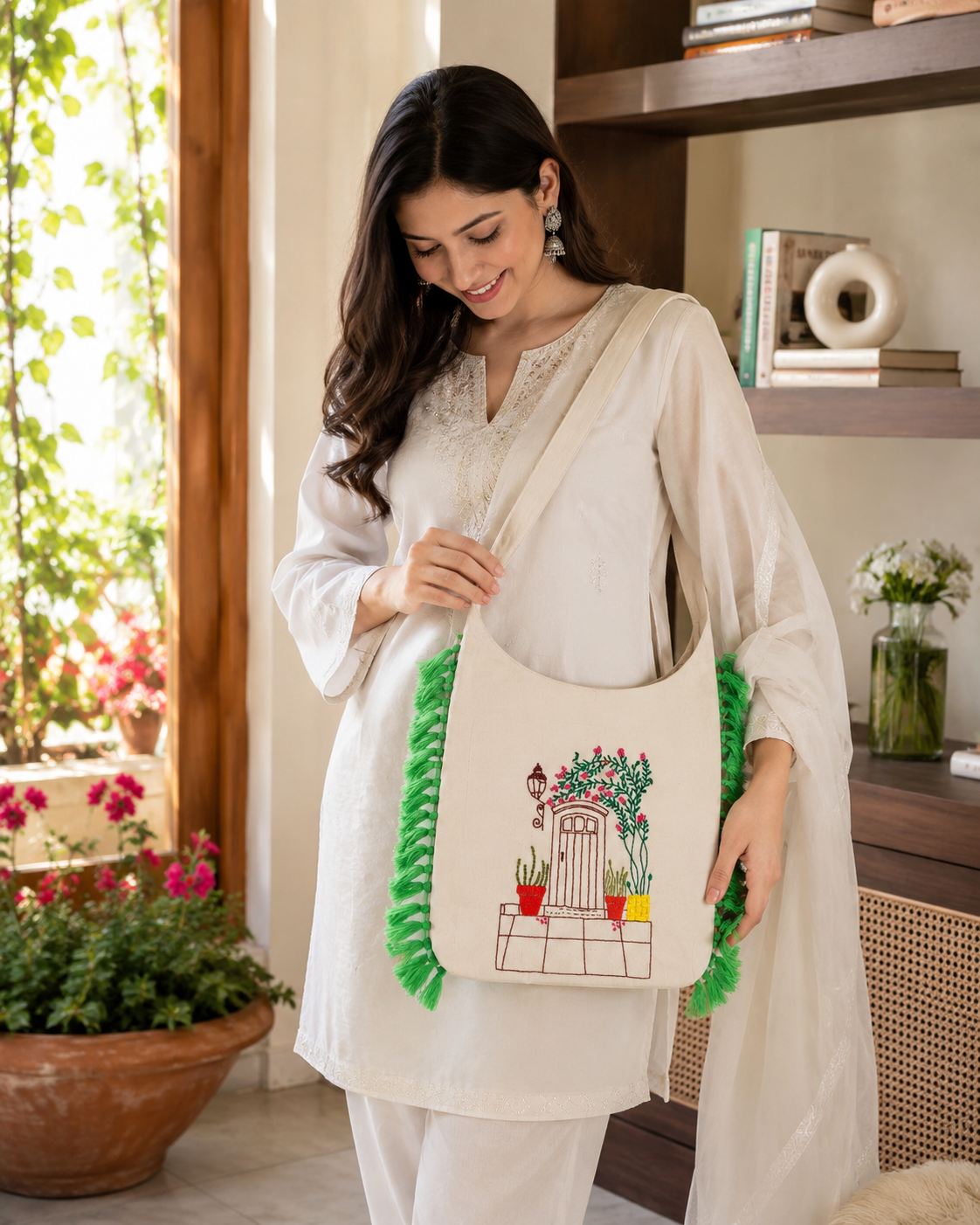 Bridal Cotton Jhola Bag Ladies