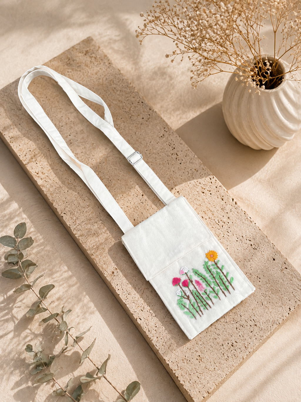 Embroidered Potli Style Mobile Pouch