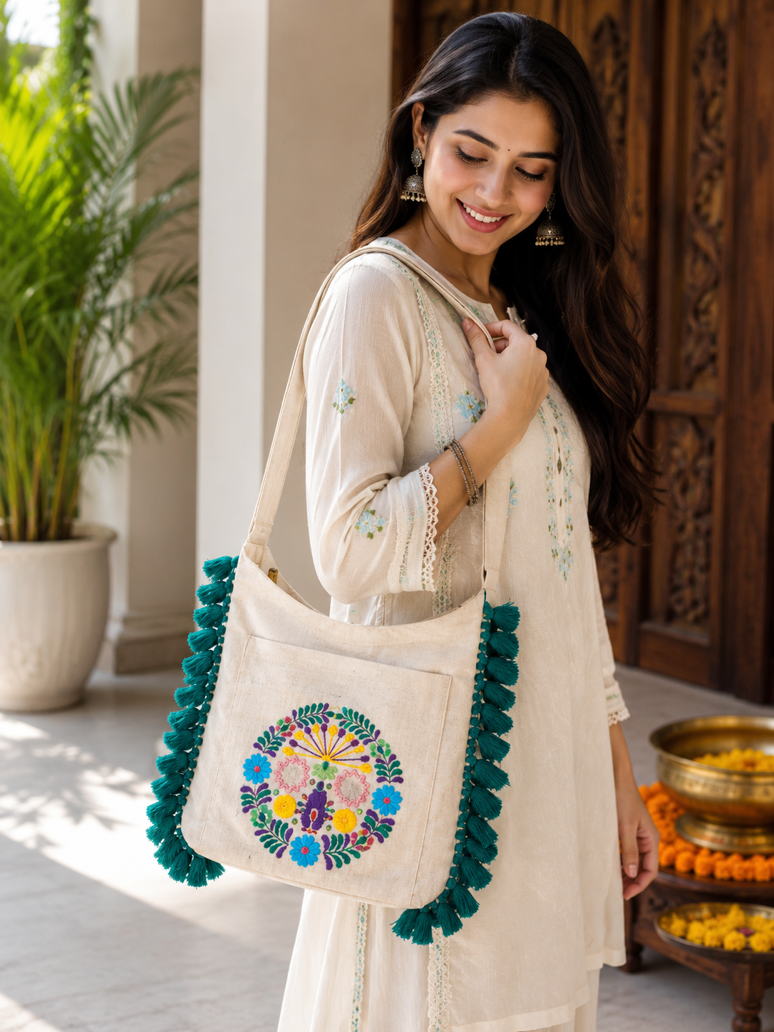 Cotton Jhola Bag For Working Women