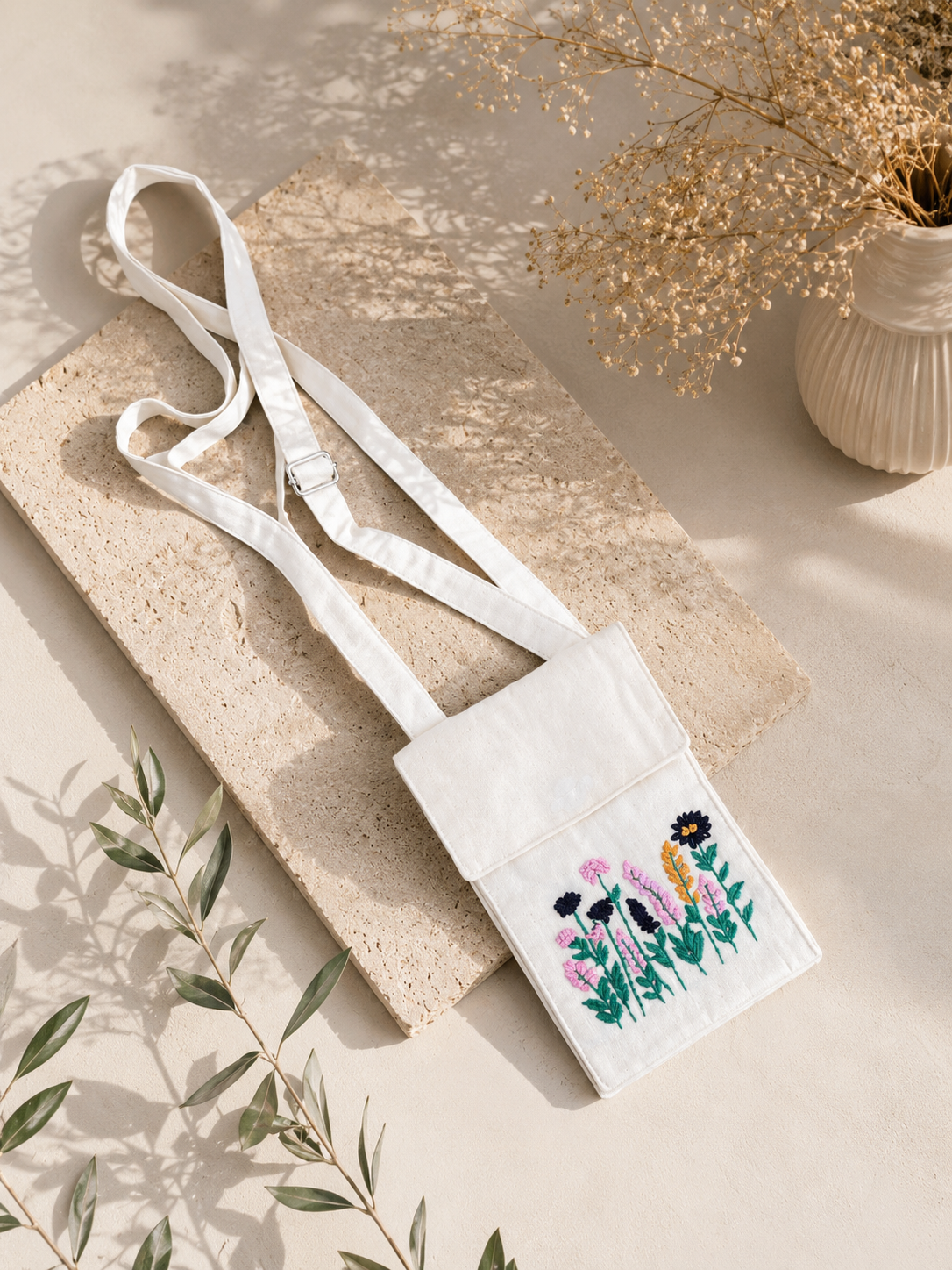 Embroidered Potli Style Mobile Pouch