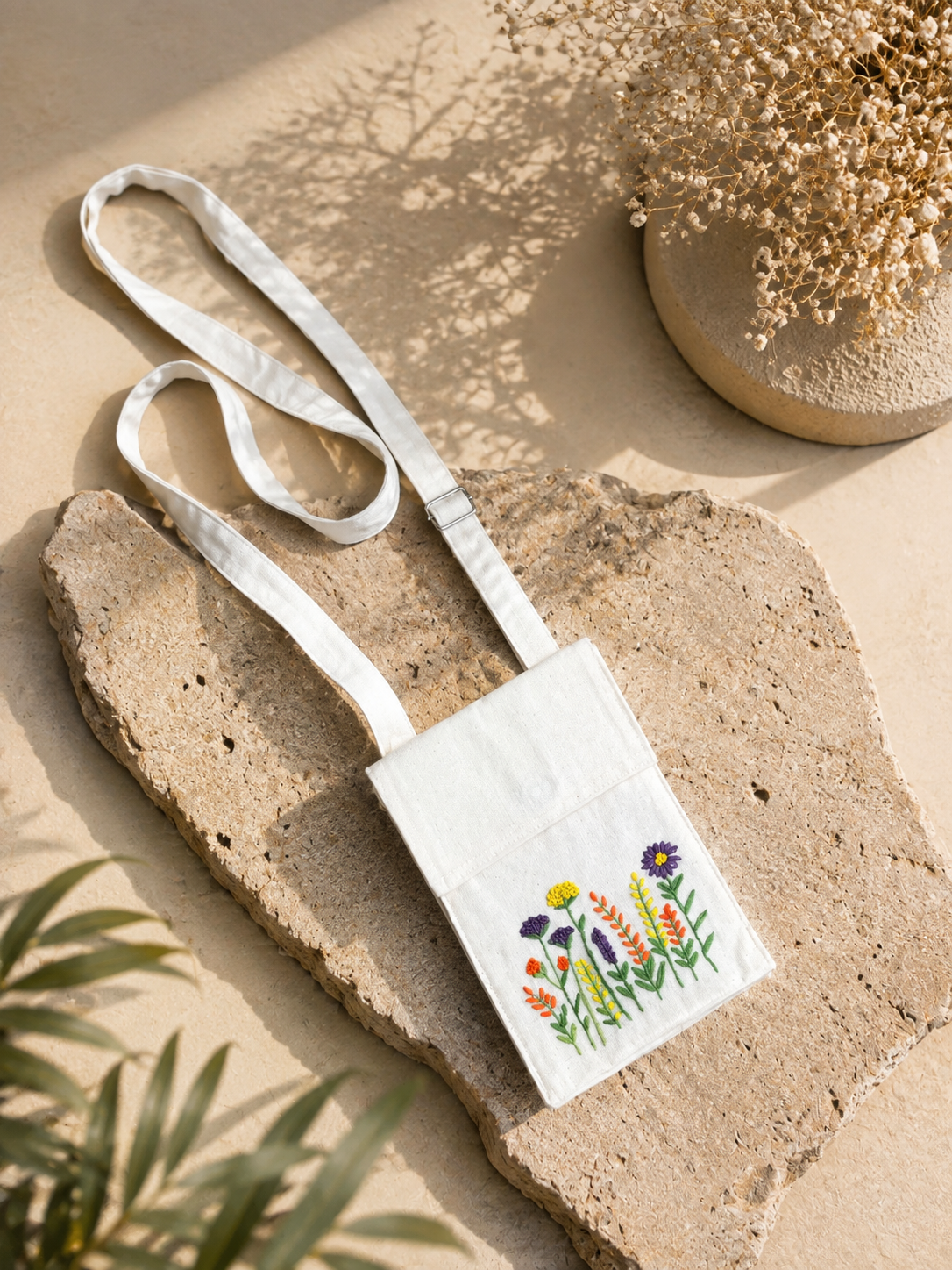 Embroidered Potli Style Mobile Pouch