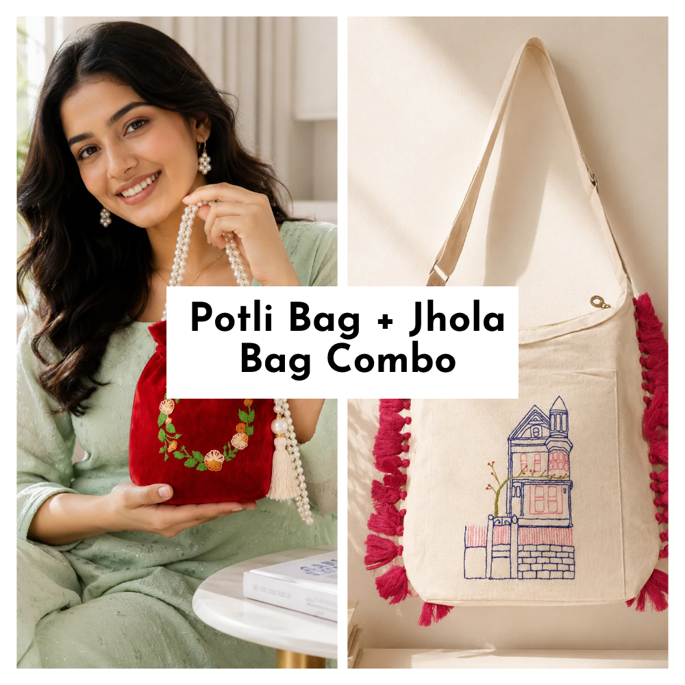 Potli Bag + Jhola Bag Combo