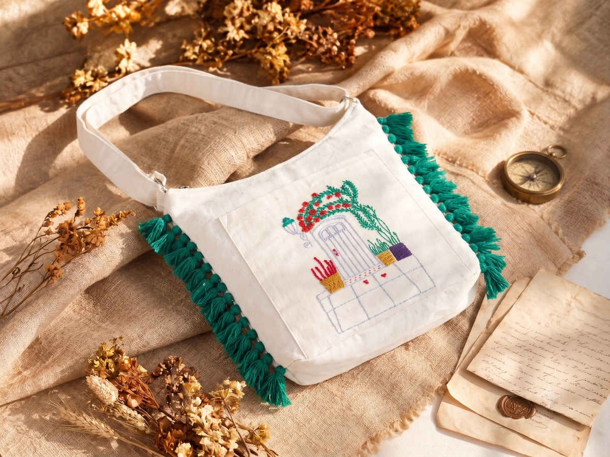 Handmade Embroidery Jhola Bag Corporate Gift Women