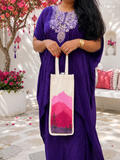 Hand Painted Cotton Bottle Bag Ladies