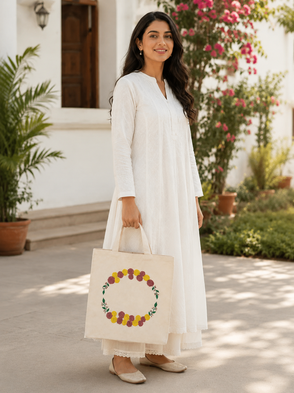 Handcrafted Ladies Cotton Tote Bag