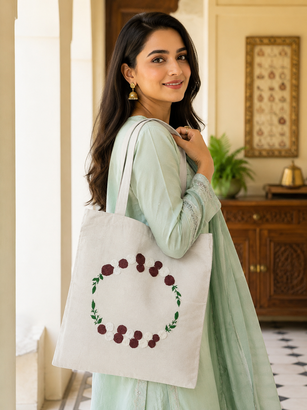 Cotton Tote Bag For Ladies