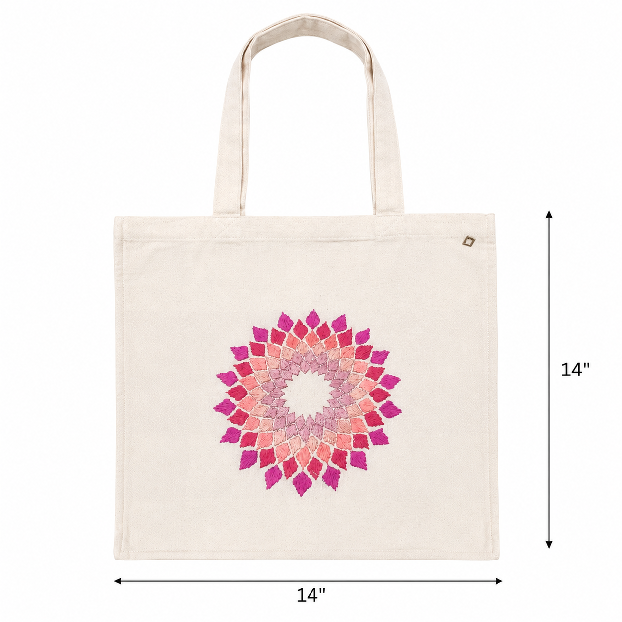 Embroidered Cotton Tote Bag Women