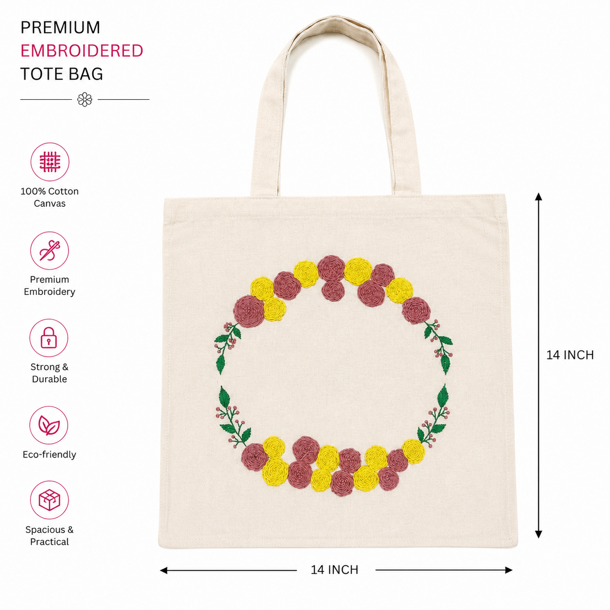 Handcrafted Ladies Cotton Tote Bag