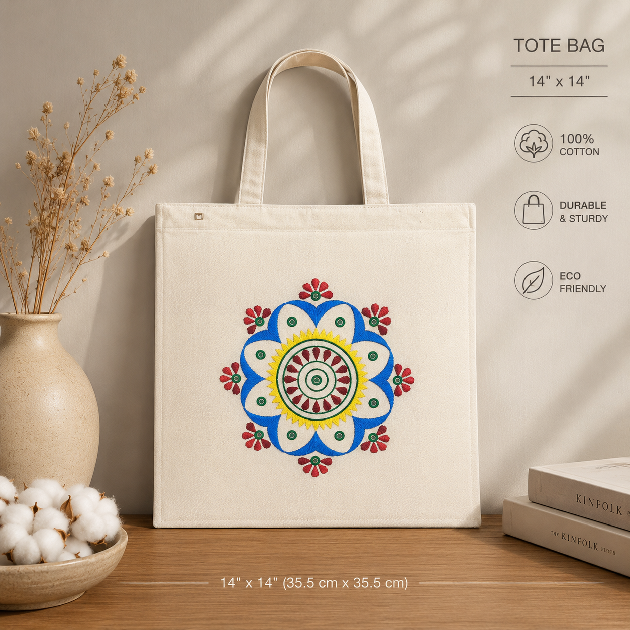 Cotton Travel Tote Bag For Ladies
