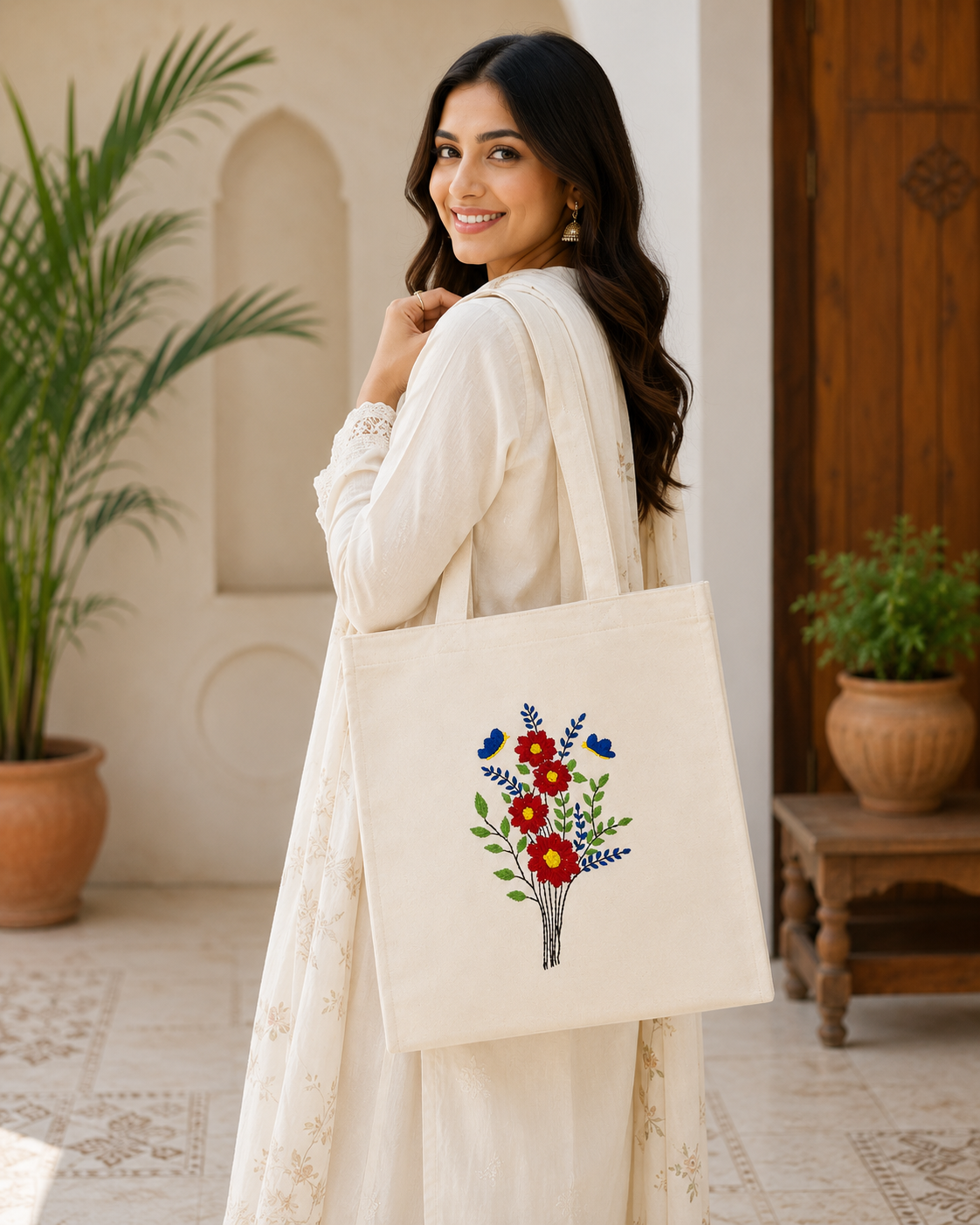 Handcrafted Cotton Tote Bags Ladies