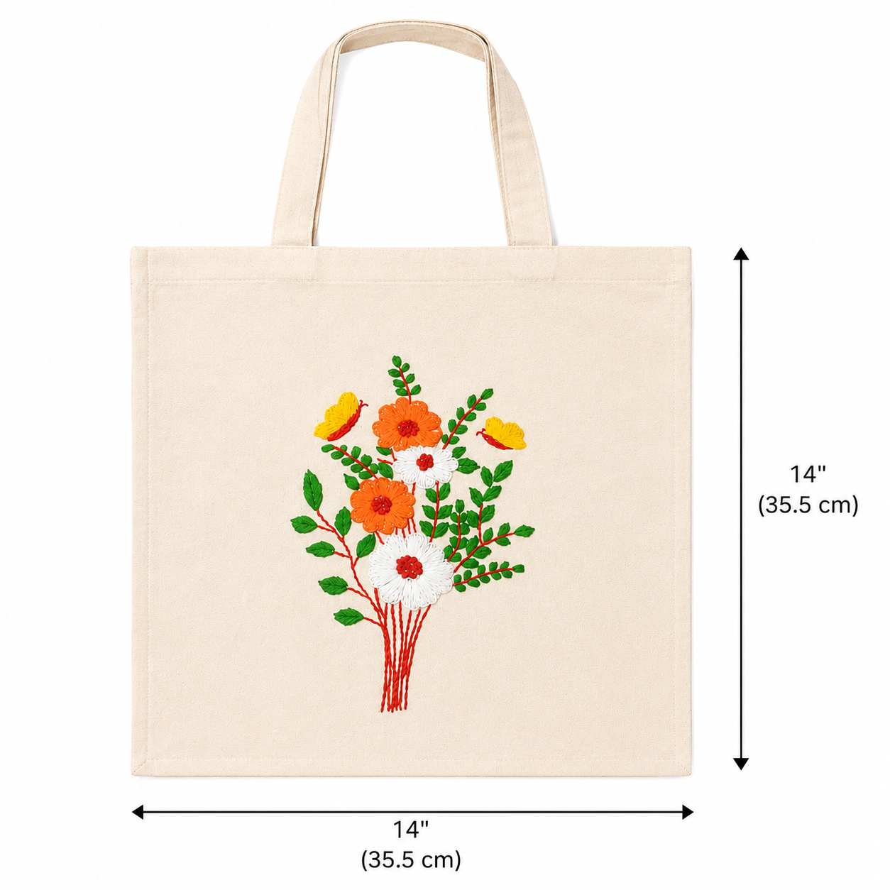 Women's Embroidered Cotton Tote Bag