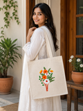 Women's Embroidered Cotton Tote Bag
