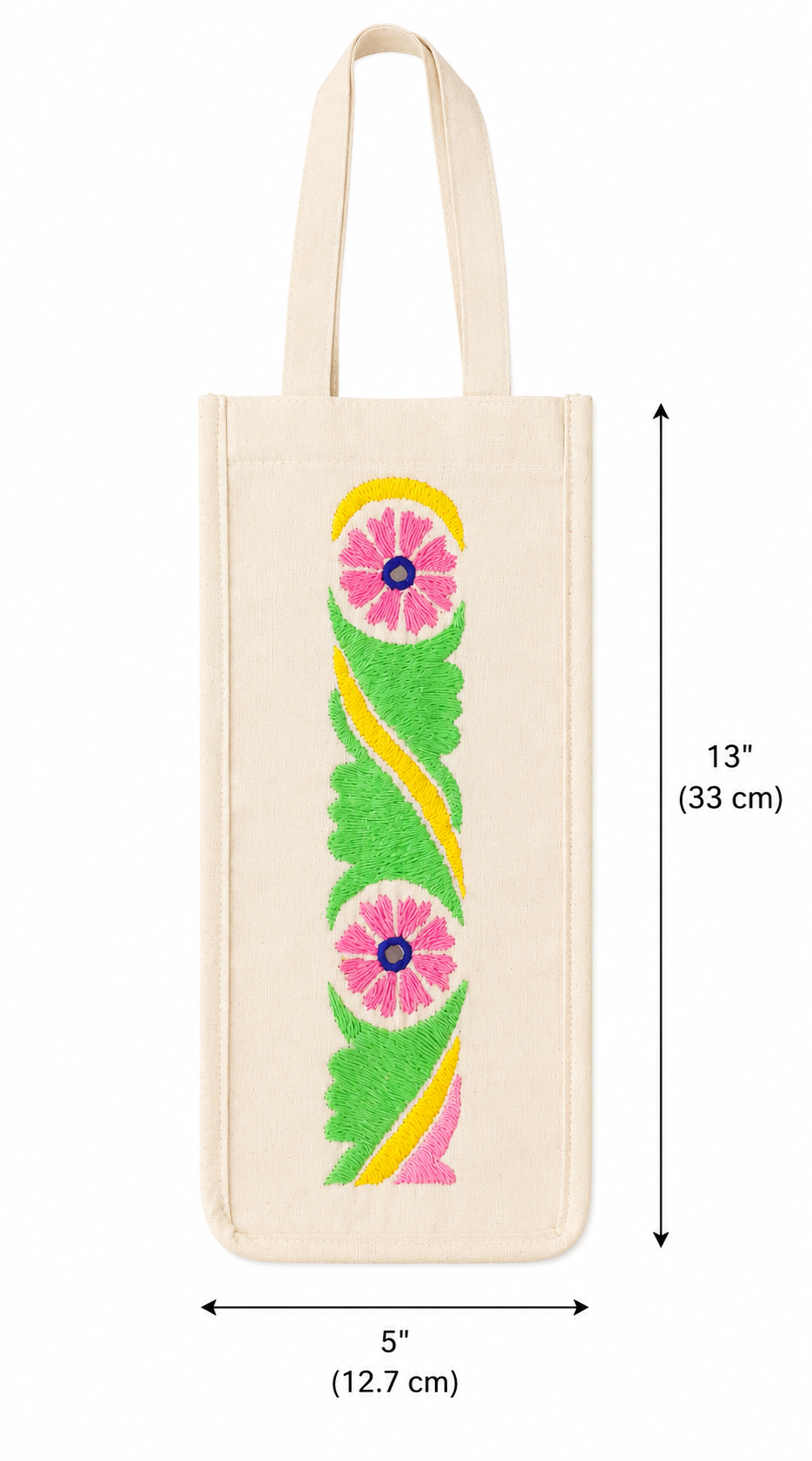 Handmade Cotton Water Bottle Bag
