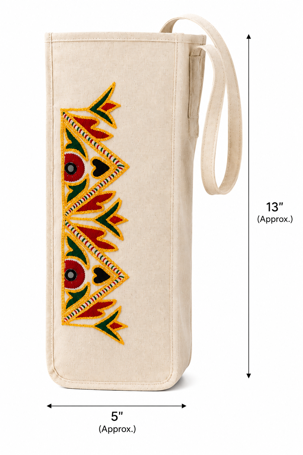 Embroidered Water Bottle Bag Women