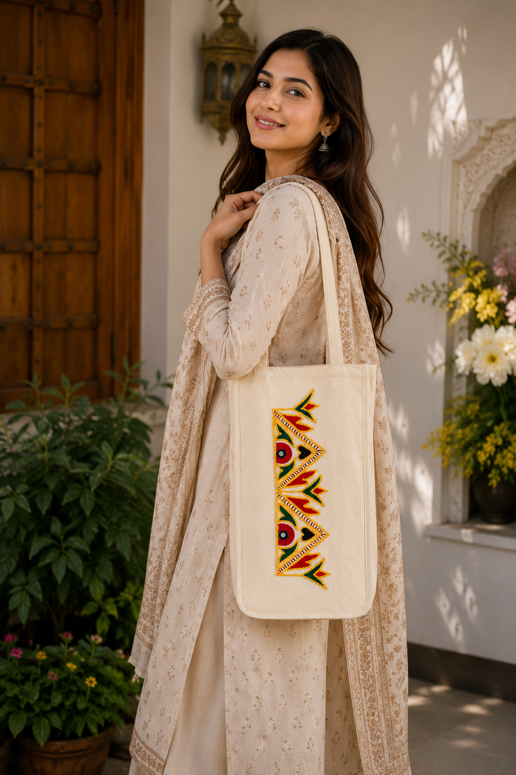 Embroidered Water Bottle Bag Women