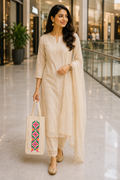 Embroidered Cotton Bottle Bag Women