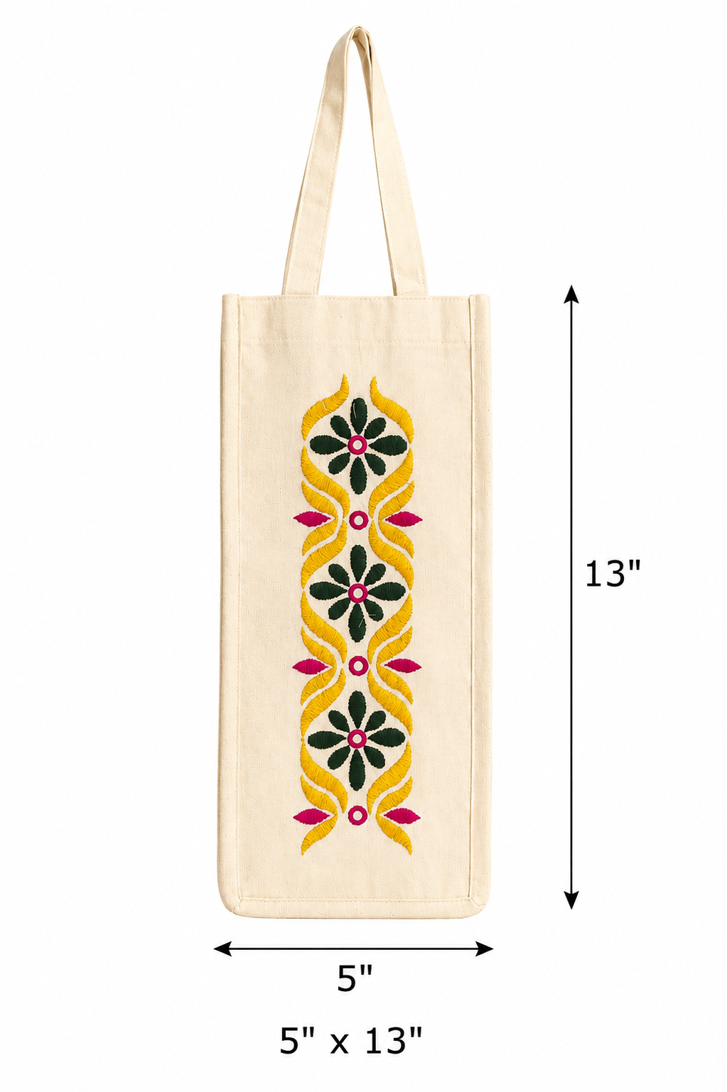 Cotton Travel Water Bottle Bag Women