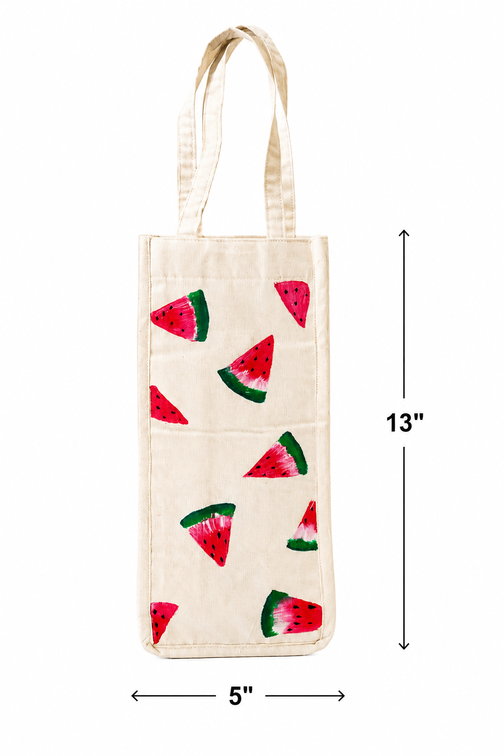 Painted Indian Cotton Bottle Bag Women