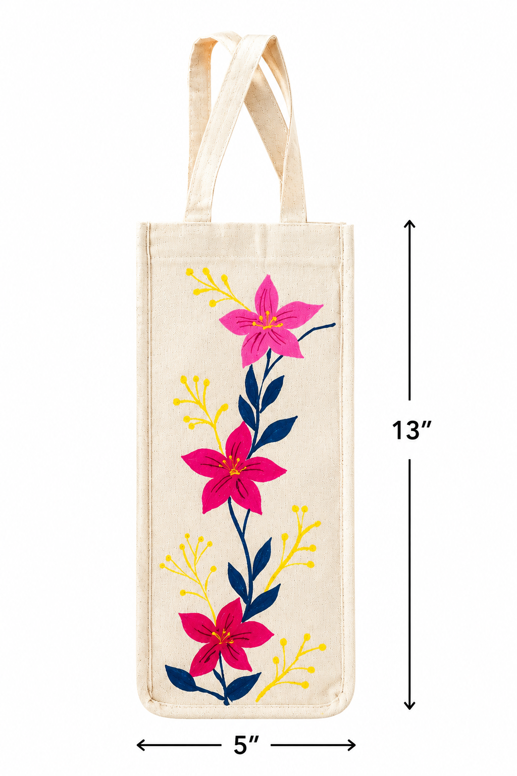 Painted Cotton Kids Bottle Bag Ladies