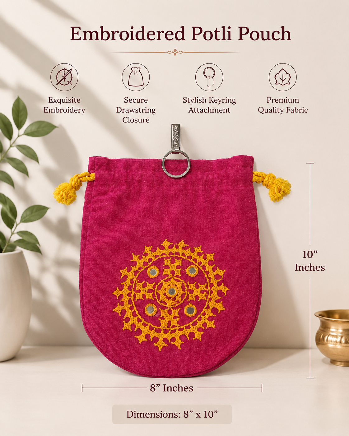 Bridal Embroidered Batwa Potli Bag