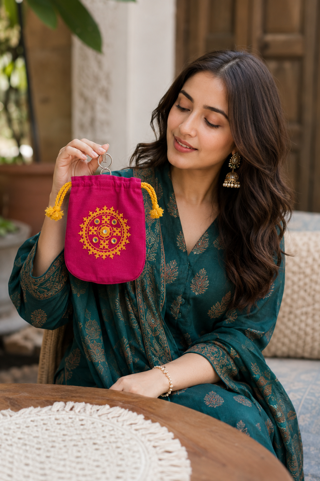 Bridal Embroidered Batwa Potli Bag